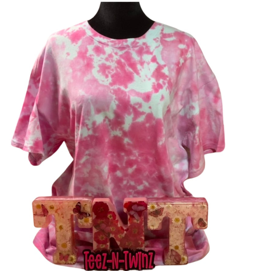 Hand Dyed PINK COTTON CANDY (Ice Tie Dye)